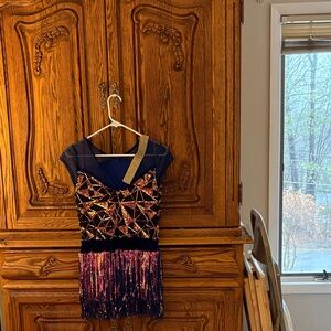 Black and Gold Sequin Dress